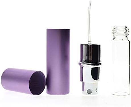 Dolovemk® 2PCS 6ml Portable Mini Refillable Perfume Spray Bottles Empty Travel Atomizers Scent Aftershave Alu Metal Shell Spray Bottles with 2 Funnel Fillers