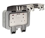 BG WP22 13 A 2-Gang Storm Weatherproof Outdoor Switched Socket Double Pole
