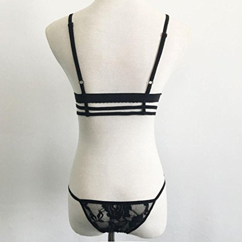 OverDose Women Sexy Corset Lace Vest Top Bra + Pants Set Underwear Suit
