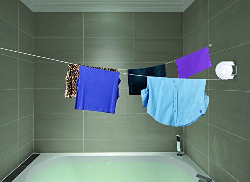 EASYmaxx Wäscheleine ausziehbar 12m ( Camping, Terasse, Balkon, Wetterfest ) - 7
