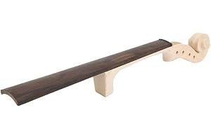 Violin Neck Maple Ebony Fingerboard Hållbar Ersättning för 4/4 Fiol med Stort Utförande (Violinhals)
