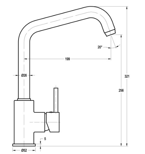 Niederdruck Edelstahl Optik matt Küche Armatur Küchenarmatur Einhebelmischer Wasserhahn küchenarmaturen armaturen - 2