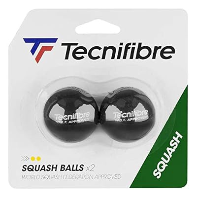 Tecnifibre Squash Balls (Double Yellow Dot) Balle Adulte Unisexe, Jaune, par 2