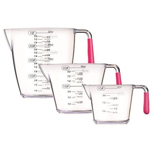 Colourworks Dreiteiliges Messkannen-Set – Rosa