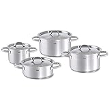 fissler topfset profi collection Lieferumfang: Bratentopf 20 cm Ø / 2,4 l, Kochtopf 16 cm Ø / 2 l, Kochtopf 20 cm Ø / 3,6 l, Kochtopf 24 cm Ø / 5,3 l (alle inklusive Deckel)