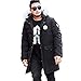 Produktbild Luckycat Herren Winter mittlerer Länge Reißverschluss Plus Größe mit Kapuze Tasche verdickt Baumwollmantel Mode 2018