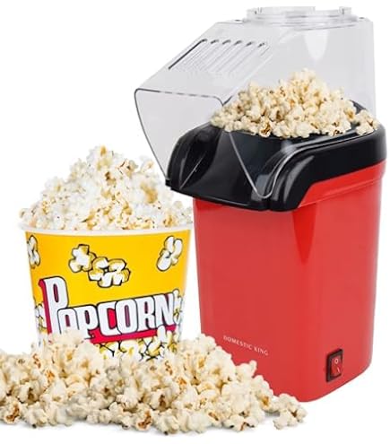 Domestic King Popcorn Maker Home Made Popcorn Machine 1200W with
