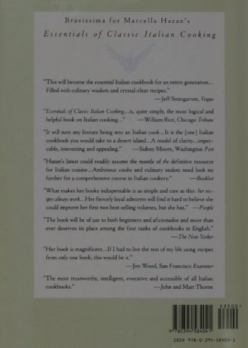 Book's Cover of Essentials of Classic Italian Cooking