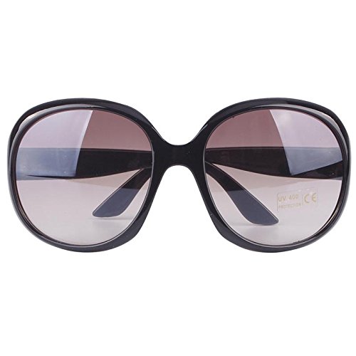 calistous Super Festigkeit und Langlebigkeit von Big Gläser Frauen Übergroße Sonnenbrille Schwarz schwarz