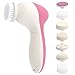PIXNOR P2016 Portable 7-in-1 Electric Beauty Care Massager Facial Massager Cleaner (Rosy)