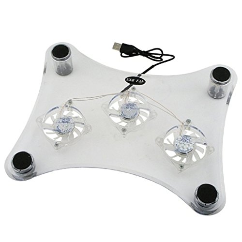 ThreeH Laptop Notebook Kühlung Pad mit 3 Lüfter & Blue LED Lichter für Apple Macbook Air/Pro/iBook Alienware HP Asus Toshiba Acer Xbox 360/PS3 /PS4/PS Slim H-UF01 - 3