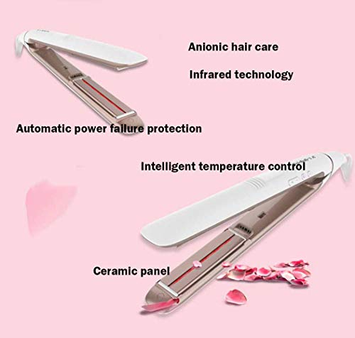 Infrared Hair Straightener Professional  LCD Display PTC Heating  3D Floating Board  Flat Iron For Hair Styling  2 In 1 Professional Ceramic Tourmaline Iron For Hair Straightening And Curling