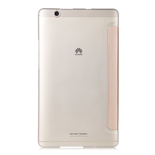 Huawei MediaPad M3 8.4 Hülle, IVSO Ultra Schlank Superleicht Ständer Slim Leder zubehör Schutzhülle für Huawei MediaPad M3 8.4 Tablet-PC perfekt geeignet (Slim-Golden) - 8