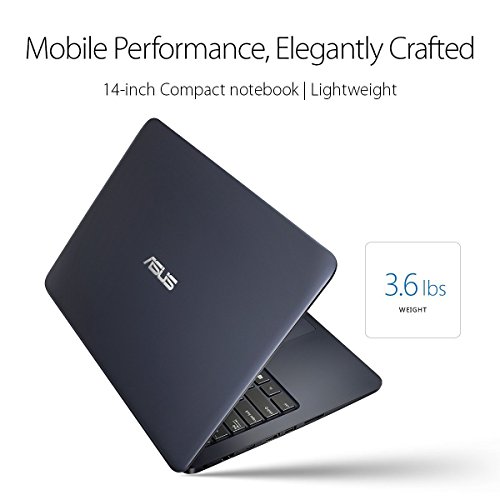 ASUS VivoBook L402NA-GA042TS 14 1 inch HD Notebook Pre-Installed with Microsoft Office 365  Intel Dual-Core Celeron N3350 Processor  4 GB RAM  32 GB e