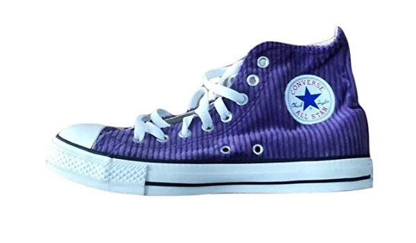Converse all Star Sneaker Alta Art. 1T908 Velluto a Coste Viola :  Amazon.it: Scarpe e borse