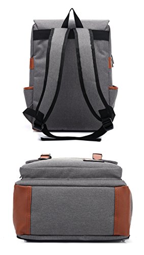 EssVita Vintage Rucksack Herren Damen Unisex School Student Oxford Laptop Rucksack Retro Rucksäcke Schulrucksack - 3