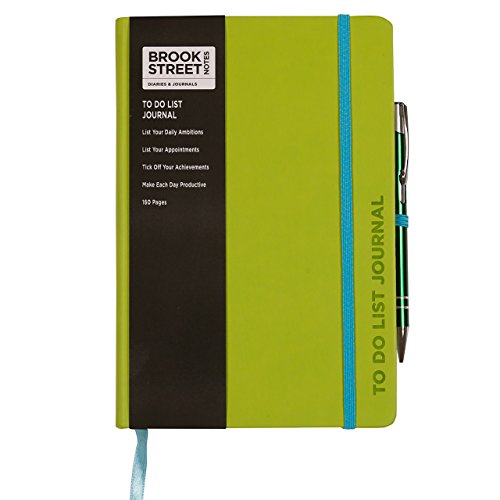 Brook Street Notes Cuaderno A5, lista de tareas , color lime green A5