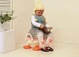 Feven 3-in-1 Töpfchen / Reisetoilette für Jungen, Mädchen in Entendesign, umwandelbar von Töpfchen zu Schemel, abnehmbare Teile, transportabel, leicht zu reinigen, praktisch für Eltern und Kleinkinder - 9