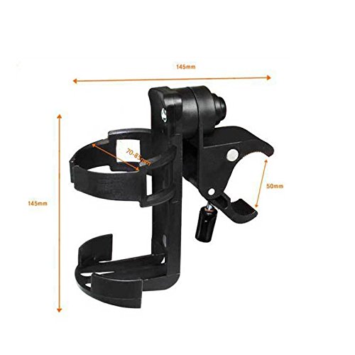 Hrph Empfindliche Schwarz Kinderwagen -Becherhalter -Universal-Kinderfahrradflaschenregal - 6