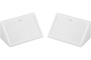UXCELL sourcing map Plastic Corner Braces, Shelf Cabinet Door 90 Degree 4 Holes Angle Brackets with Cover Cap White, Pack of 100