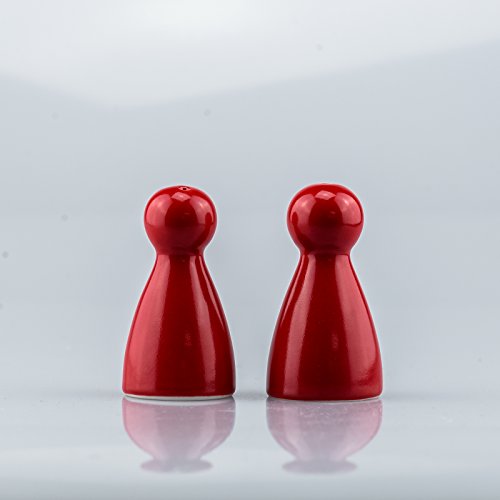 Sompex 6092 Rot Peppy & Sally 8cm Salzstreuer Pfefferstreuer 2er Set Porzellan Gewürzstreuer Streue