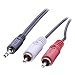 Produktbild LINDY Premium Audio-Adapterkabel 10m 2x RCA (Cinch) Stecker an 3,5mm Klinkenstecker