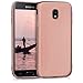 Price comparison product image kwmobile TPU Silicone Case for Samsung Galaxy J3 (2017) DUOS - Soft Flexible Shock Absorbent Protective Phone Cover - Metallic Rose Gold
