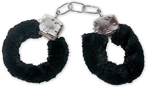 Preisvergleich Produktbild Plüschhandschellen Black Schwarz,mit 2 Schlüsseln