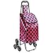 Produktbild CAMORNY Zusammenklappbarer Tragbarer Einkaufswagen Trolley Treppensteigender Einkaufswagen Mit Leisem Tri-Wheels-Gummi-servierwagen Mit Verbesserter Unterer Plattform Für Kofferraum Oder Rücksitz,B