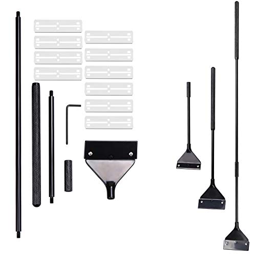 KEESIN Grattoir pour Aquarium 66 cm avec Tige détachable et 10 Lames de Rechange en Acier Inoxydable