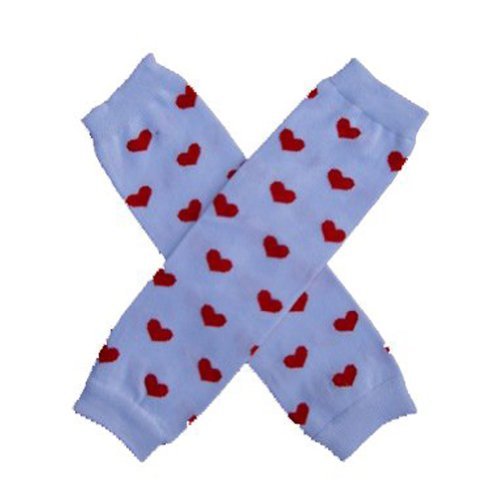 Children's Baby Leg Warmers (White & Red Small Heart) Color: White & Red Small Heart (Baby/Babe/Infant - Little ones)