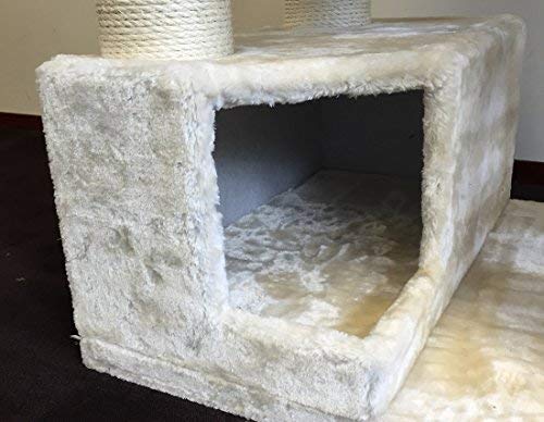 Arbre--chat-gant-grand-chat-XXL-Corner-Coon-Beige-48KG-pour-gros-chats-Produit-de-qualit-RHRQuality