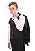 Boys Black Pinstripe Jasper Suit 7y