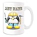 Produktbild Personalisierter Becher groß Arbeitnehmer in-Design, Pinguin-Design), Weiß auf Nachricht/Name Das einzigartige-Handwerker Baumeister