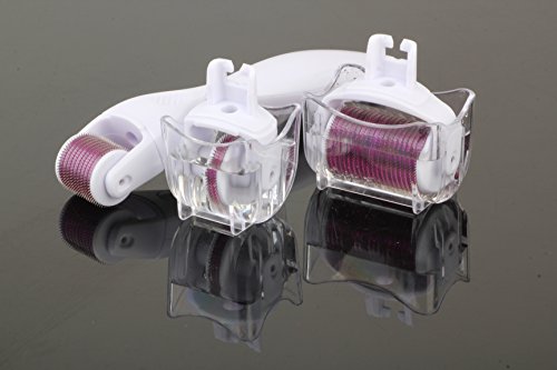 DERMAROLLER Set 3 in 1 für BODY GESICHT AUGEN – 1200/600/180 Mikronadel Roller 2,5 mm/1,5mm/0,50mm Nadellänge Anti Falten Aknenarben Cellulite stimuliert Collagen und Elastin - 2