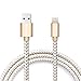Produktbild iProtect Premium Ladekabel Datenkabel Lightning mit Nylon-Flecht-Umhüllung für Apple iPhone X, 8, 8 Plus, SE, 5, 5s, 5c, 6,6s, 6 Plus, 7, 7 Plus, iPod, iPad etc. in Gold