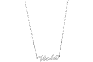 ARGENTO E DINTORNI Collana in acciaio con il nome per donna regolabile in corsivo colore argento anallergica girocollo