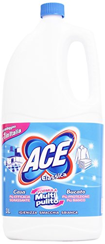 Ace - Candeggina Classica, Casa e Bucato, Formula Multipulito - 3 flaconi da 3 l [9 l]
