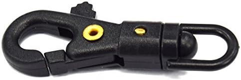 Swivel Plastic Snap Hook for Weave Paracord Lanyard Black 25 Pack by FeeJoo