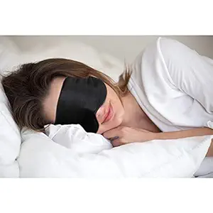 LYTHAN Sleeping Eye Mask Slip Night Sleep Eye black 3D Cotton Cover Super Soft & Smooth Travel Masks for Men Women Girls Boys Kids