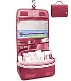 kulturtasche damen zum aufhängen Breite Anwendung - Dieser Waschbeutel mit mehreren Fächern hält Gegenstände gut sichtbar und gut sortiert. Die Tasche hält Ihr Toilettenartikel sicher, schneller und bequemer; Falten für einfache Lagerung und Reise. Alles ist leicht zu finden.