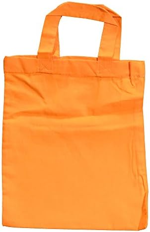 Cotton, coloured, short pocketbook handle, Orange, approx. 10 HKS approx. 38 x 42 CM