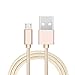 Produktbild iProtect Micro USB Lade- und Datenkabel im Flechtdesign aus Nylon in Gold