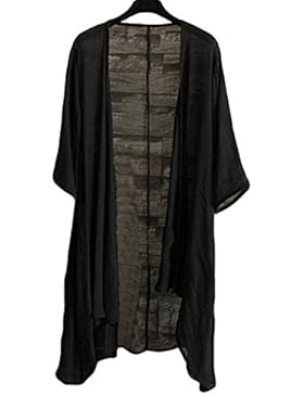 Di Grandi Dimensioni Le Donne Sottili Giorni Di Lino Scialle Cardigan Abbigliamento Crema Solare Cappotti