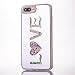 Produktbild iPhone 7 Plus Hülle, Chreey [Love] Dynamisch Flüssig Treibsand Glitzer Pailletten Transparent Handyhülle Kristall Schutzhülle Hart Schale TPU Silikon Bumper Case Weiche Rand [Silber]