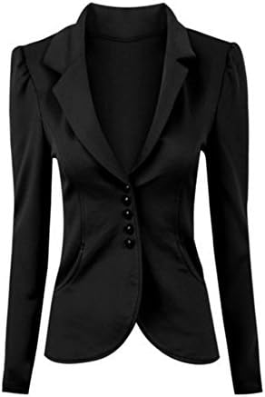 NEW LADIES 5 BUTTON UP PONTE BLAZER BOLD SHOULDER WOMENS JACKET COAT SIZES 8-16 (12)