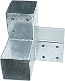 eckverbinder sockelleiste Maße 200x200mm Connex HV4242 Pfostenecke doppelt, 90 x 90 mm, Holz