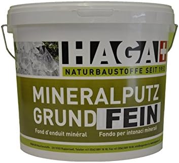 Haga Mineral Fine for Plaster Base for Interior & Exterior, 5kg – Coat for Lime Paint, Spread and Rollputze