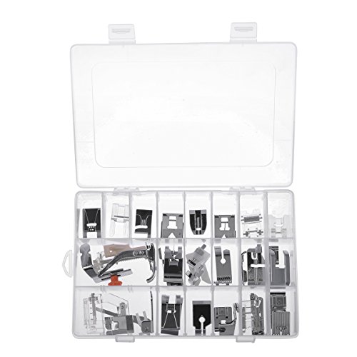 Muzee 32Pcs Multifunktions Nähmaschine Fuß Set Domestic Presser Feet Kit für den Bruder, Babylock, New Home, Janome, Elna, Toyata, Sänger, Elna, Simplicity, Necchi, New Home, Kenmore - 2
