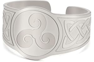 Amaxer Pierścionek wikingów dla mężczyzn, nordycki, nordycki Odyn, symbol Valknut Triskele Triskelion, stal nierdzewna, otwarty, regulowany pierścień dla mężczyzn i kobiet, Stal nierdzewna